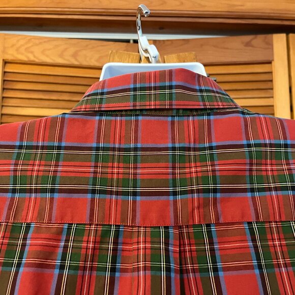 JOS. A. BANK TRAVELER'S COLL. SZ XXL LS HOLIDAY TARTAN PLAID DRESS SHIRT - Picture 6 of 9